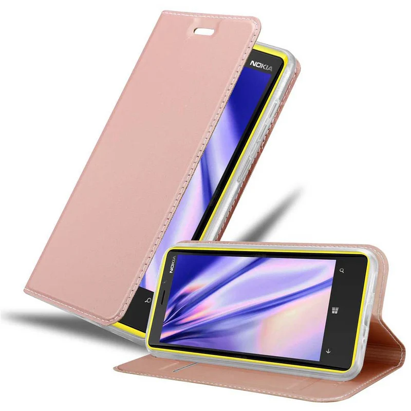 Cadorabo Hülle kompatibel mit Nokia Lumia 920 Schutzhülle mit Magnetverschluss, Standfunktion und Kartenfach