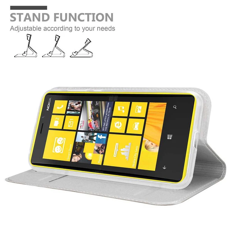 Cadorabo Hülle kompatibel mit Nokia Lumia 920 Schutzhülle mit Magnetverschluss, Standfunktion und Kartenfach