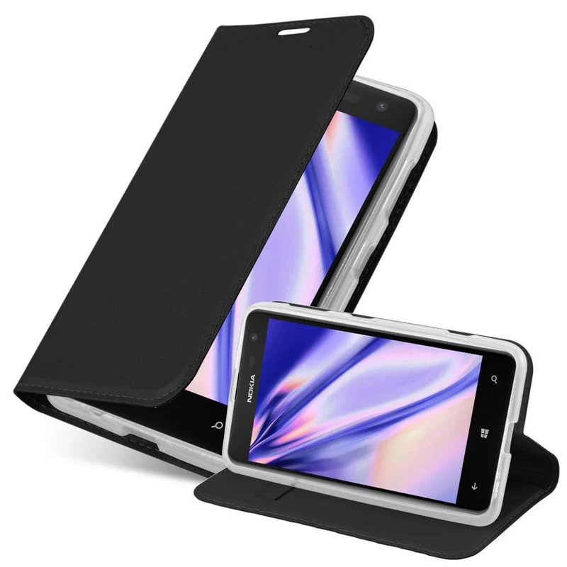 Cadorabo Hülle kompatibel mit Nokia Lumia 625 Schutzhülle mit Magnetverschluss, Standfunktion und Kartenfach