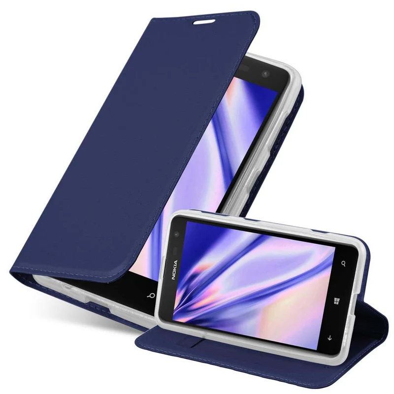 Cadorabo Hülle kompatibel mit Nokia Lumia 625 Schutzhülle mit Magnetverschluss, Standfunktion und Kartenfach
