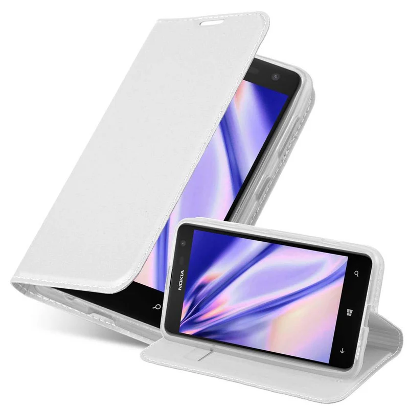 Cadorabo Hülle kompatibel mit Nokia Lumia 625 Schutzhülle mit Magnetverschluss, Standfunktion und Kartenfach