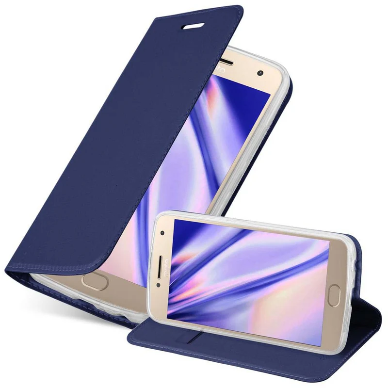 Cadorabo Hülle kompatibel mit Motorola MOTO G5 PLUS Schutzhülle mit Magnetverschluss, Standfunktion und Kartenfach