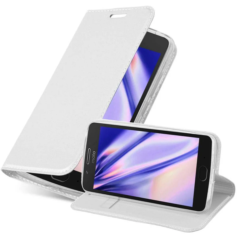 Cadorabo Hülle kompatibel mit Motorola MOTO G5 Schutzhülle mit Magnetverschluss, Standfunktion und Kartenfach