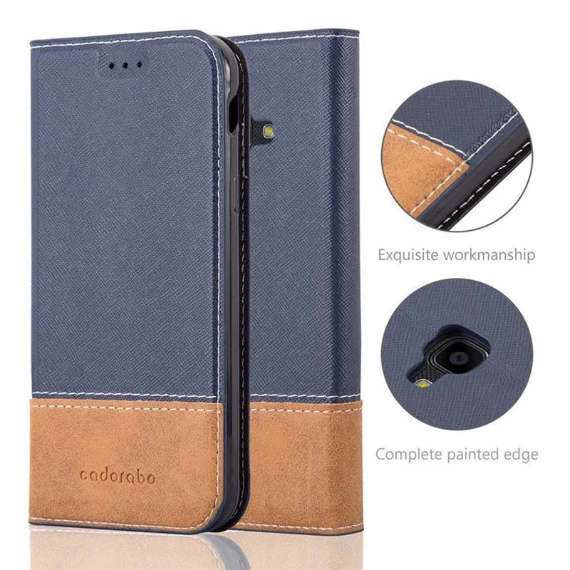 Cadorabo Hülle kompatibel mit Samsung Galaxy XCover 4 / XCover 4s Schutzhülle mit Magnetverschluss, Standfunktion und Kartenfach