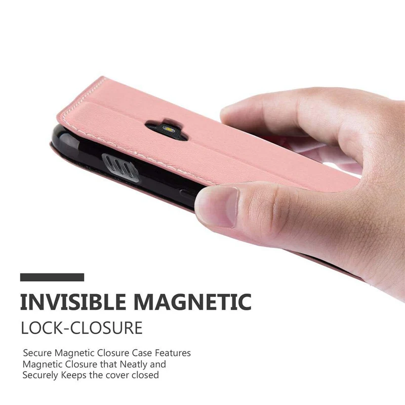 Cadorabo Hülle kompatibel mit Samsung Galaxy XCover 4 / XCover 4s Schutzhülle mit Magnetverschluss, Standfunktion und Kartenfach