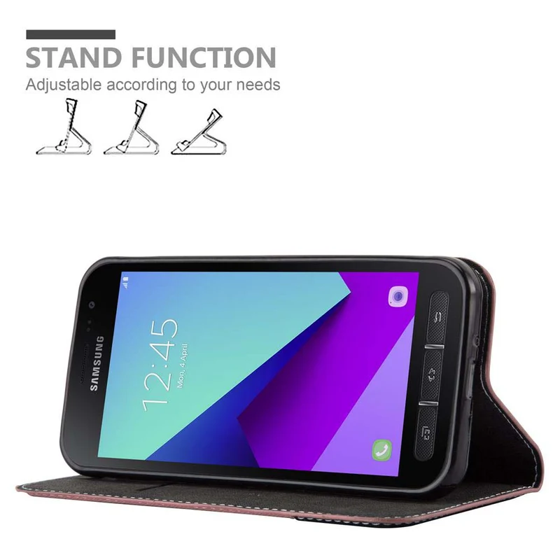 Cadorabo Hülle kompatibel mit Samsung Galaxy XCover 4 / XCover 4s Schutzhülle mit Magnetverschluss, Standfunktion und Kartenfach