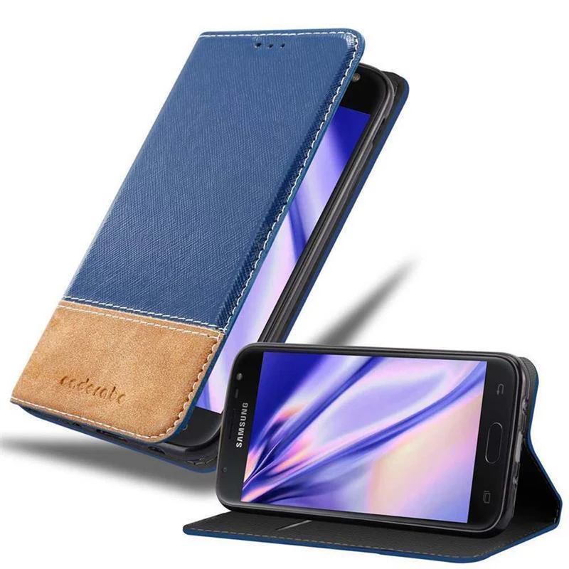 Cadorabo Hülle kompatibel mit Samsung Galaxy J7 2017 / J7 PRO Schutzhülle mit Magnetverschluss, Standfunktion und Kartenfach