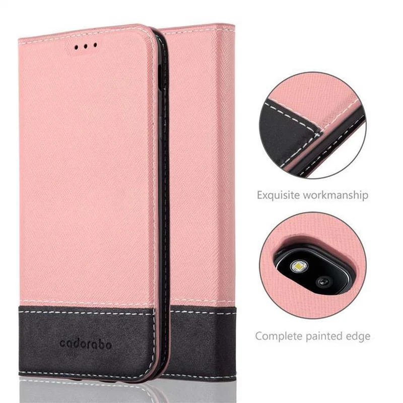 Cadorabo Hülle kompatibel mit Samsung Galaxy J7 2017 / J7 PRO Schutzhülle mit Magnetverschluss, Standfunktion und Kartenfach