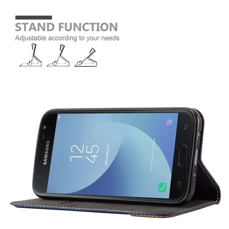 Cadorabo Hülle kompatibel mit Samsung Galaxy J5 2017 / J5 PRO Schutzhülle mit Magnetverschluss, Standfunktion und Kartenfach