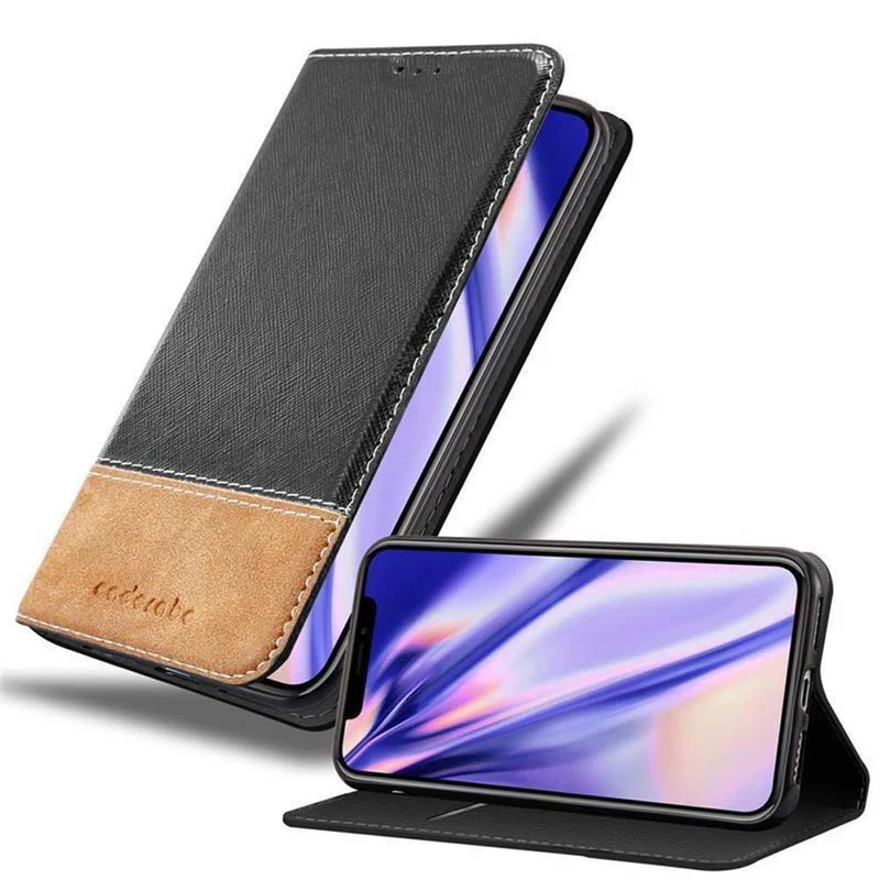 Cadorabo Hülle kompatibel mit Apple iPhone X / XS Schutzhülle mit Magnetverschluss, Standfunktion und Kartenfach
