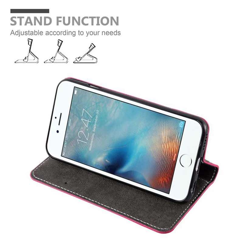 Cadorabo Hülle kompatibel mit Apple iPhone 6 PLUS / 6S PLUS Schutzhülle mit Magnetverschluss, Standfunktion und Kartenfach