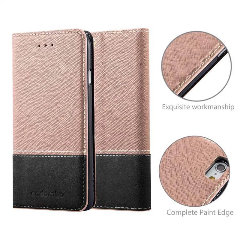 Cadorabo Hülle kompatibel mit Apple iPhone 6 PLUS / 6S PLUS Schutzhülle mit Magnetverschluss, Standfunktion und Kartenfach