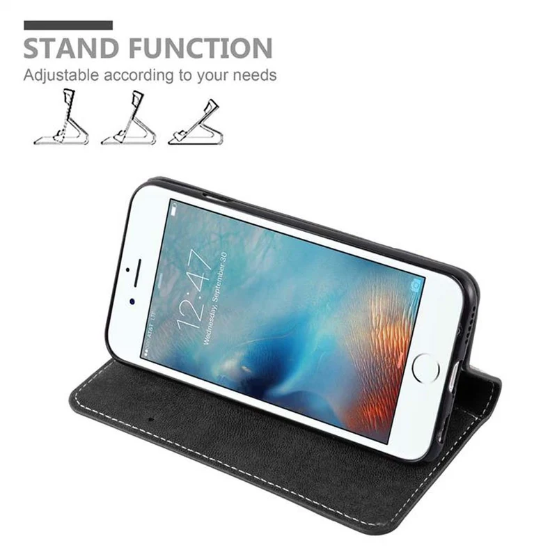 Cadorabo Hülle kompatibel mit Apple iPhone 6 PLUS / 6S PLUS Schutzhülle mit Magnetverschluss, Standfunktion und Kartenfach