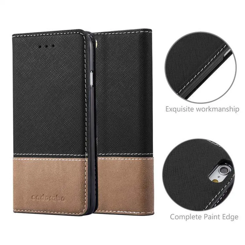 Cadorabo Hülle kompatibel mit Apple iPhone 6 PLUS / 6S PLUS Schutzhülle mit Magnetverschluss, Standfunktion und Kartenfach