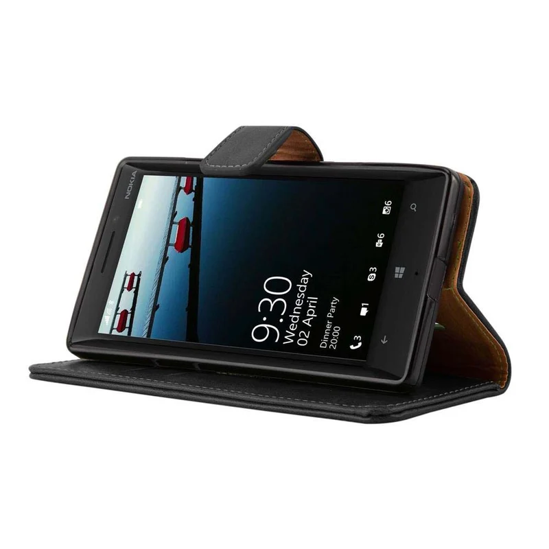 Cadorabo Hülle kompatibel mit Nokia Lumia 929 / 930 Schutzhülle mit Magnetverschluss, Standfunktion und Kartenfach