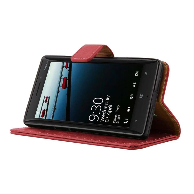 Cadorabo Hülle kompatibel mit Nokia Lumia 929 / 930 Schutzhülle mit Magnetverschluss, Standfunktion und Kartenfach