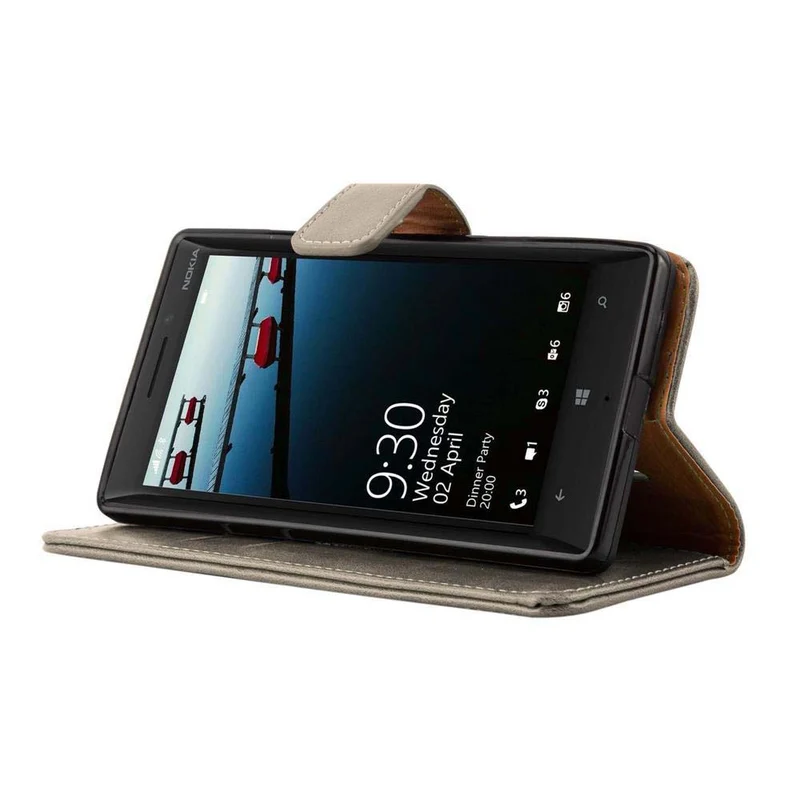 Cadorabo Hülle kompatibel mit Nokia Lumia 929 / 930 Schutzhülle mit Magnetverschluss, Standfunktion und Kartenfach