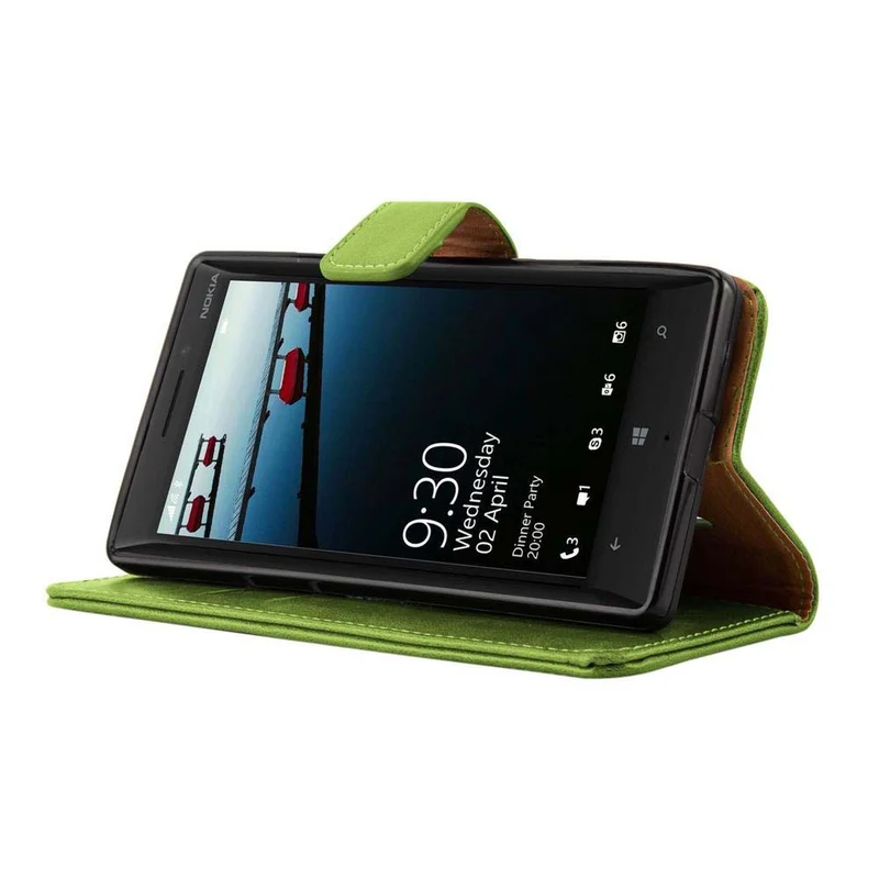 Cadorabo Hülle kompatibel mit Nokia Lumia 929 / 930 Schutzhülle mit Magnetverschluss, Standfunktion und Kartenfach