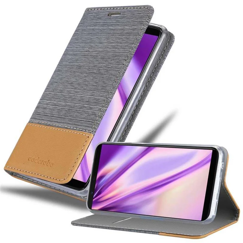Cadorabo Hülle kompatibel mit OnePlus 5T Schutzhülle mit Magnetverschluss, Standfunktion und Kartenfach