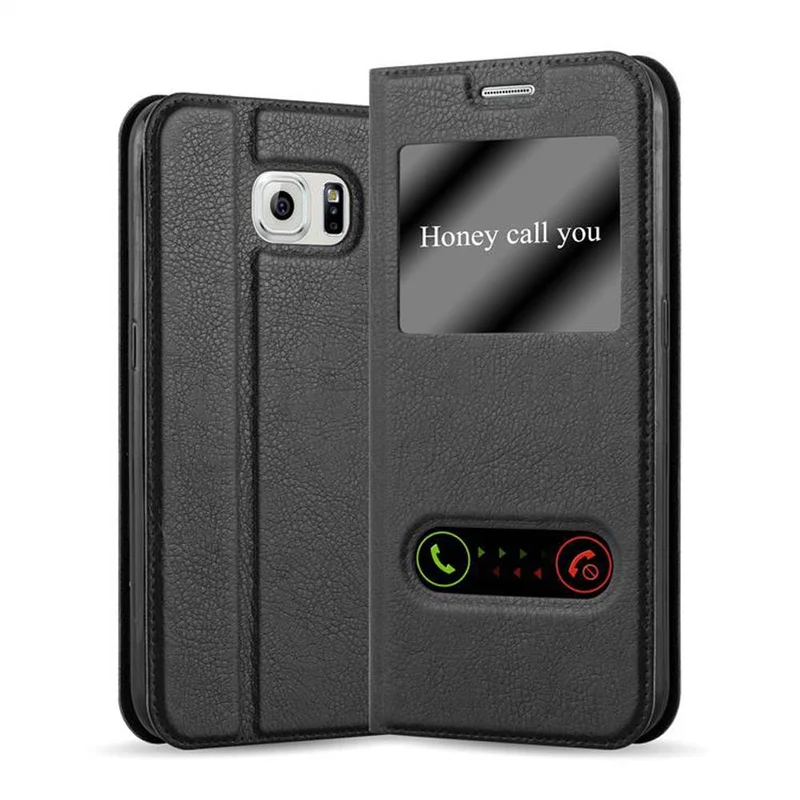 Cadorabo Hülle kompatibel mit Samsung Galaxy NOTE 5 Schutzhülle mit Magnetverschluss, Standfunktion und 2 Sichtfenstern