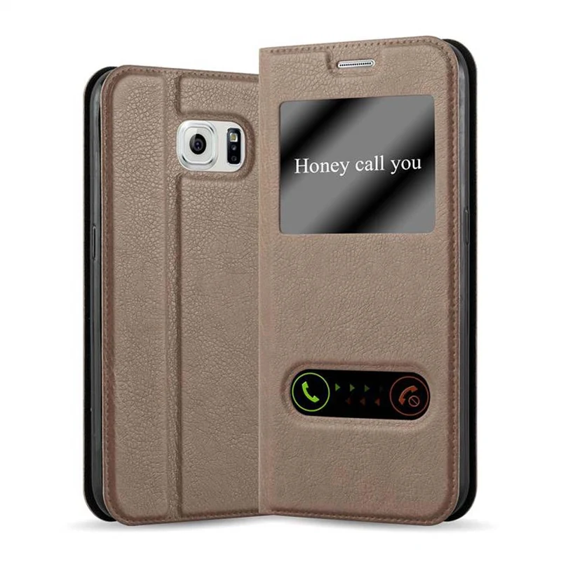 Cadorabo Hülle kompatibel mit Samsung Galaxy NOTE 5 Schutzhülle mit Magnetverschluss, Standfunktion und 2 Sichtfenstern