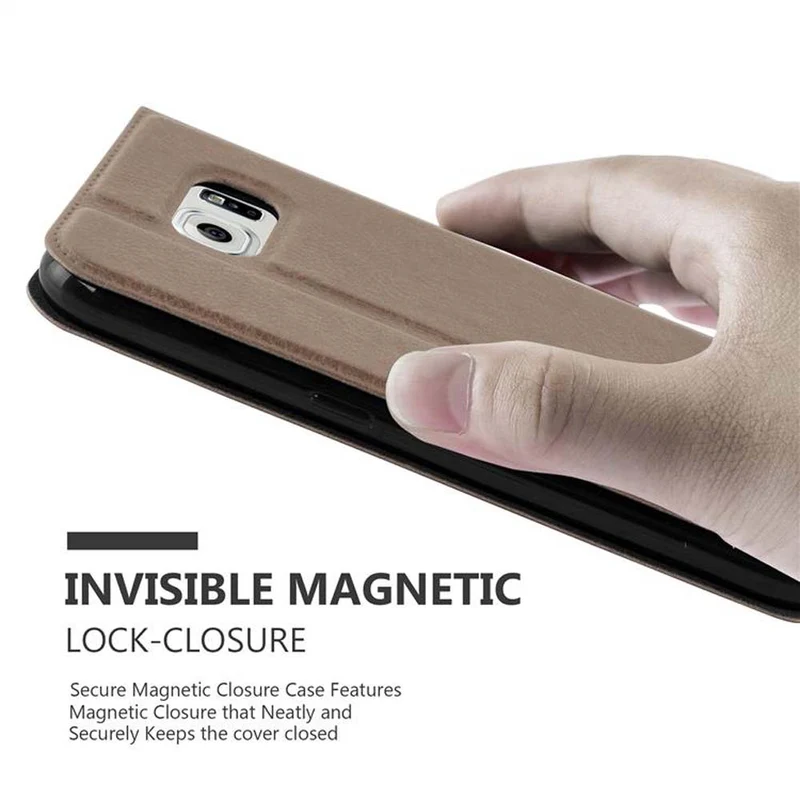 Cadorabo Hülle kompatibel mit Samsung Galaxy NOTE 5 Schutzhülle mit Magnetverschluss, Standfunktion und 2 Sichtfenstern