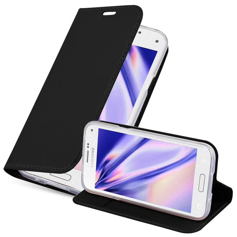 Cadorabo Hülle kompatibel mit Samsung Galaxy S5 MINI / S5 MINI DUOS Schutzhülle mit Magnetverschluss, Standfunktion und Kartenfach