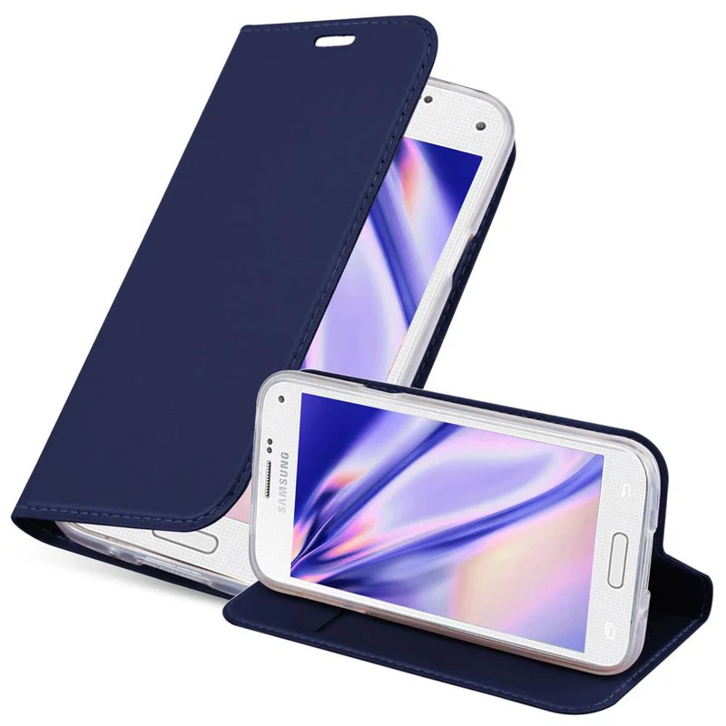 Cadorabo Hülle kompatibel mit Samsung Galaxy S5 MINI / S5 MINI DUOS Schutzhülle mit Magnetverschluss, Standfunktion und Kartenfach