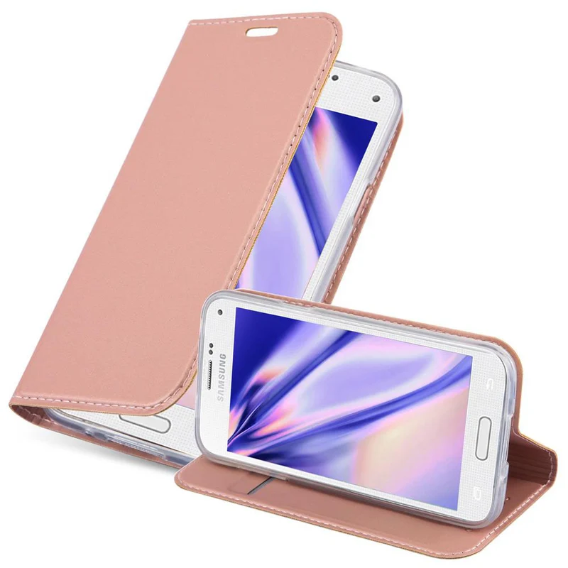 Cadorabo Hülle kompatibel mit Samsung Galaxy S5 MINI / S5 MINI DUOS Schutzhülle mit Magnetverschluss, Standfunktion und Kartenfach