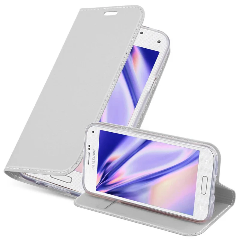 Cadorabo Hülle kompatibel mit Samsung Galaxy S5 MINI / S5 MINI DUOS Schutzhülle mit Magnetverschluss, Standfunktion und Kartenfach