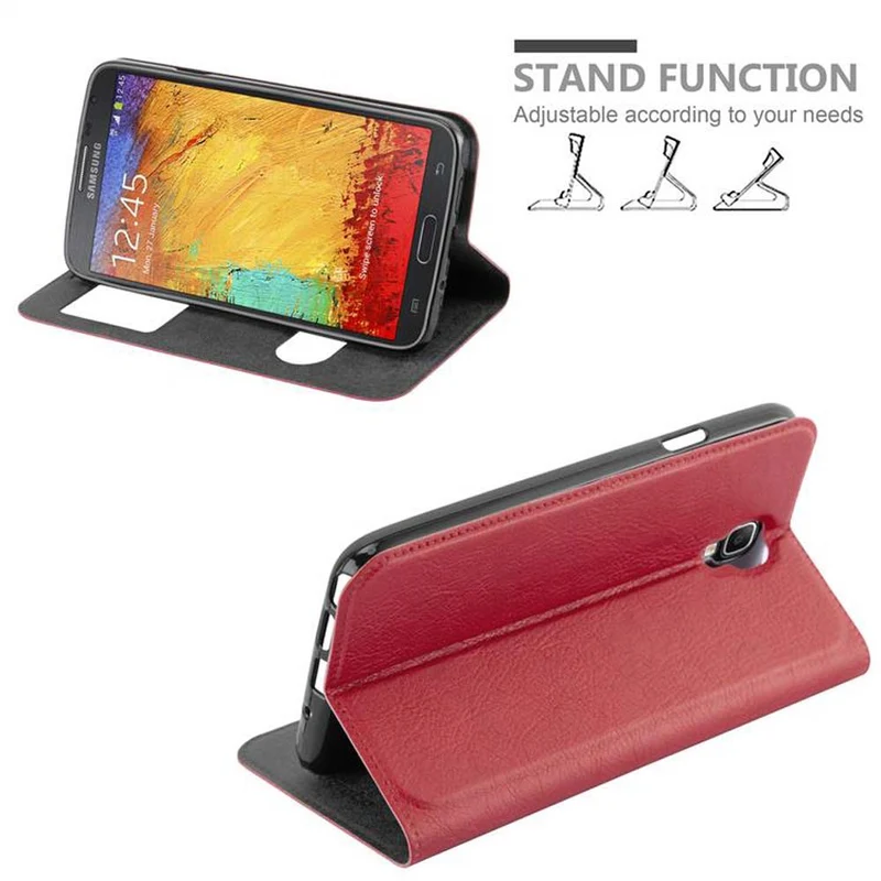 Cadorabo Hülle kompatibel mit Samsung Galaxy NOTE 3 NEO Schutzhülle mit Magnetverschluss, Standfunktion und 2 Sichtfenstern