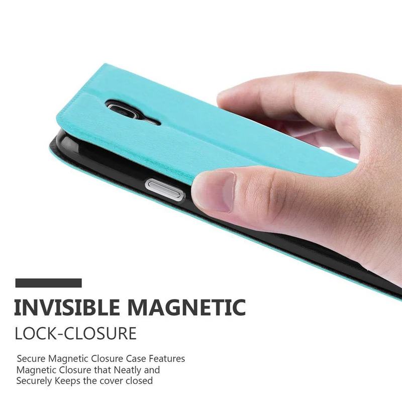 Cadorabo Hülle kompatibel mit Samsung Galaxy NOTE 3 NEO Schutzhülle mit Magnetverschluss, Standfunktion und 2 Sichtfenstern