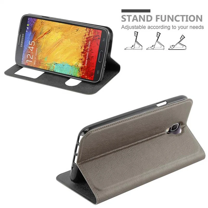 Cadorabo Hülle kompatibel mit Samsung Galaxy NOTE 3 NEO Schutzhülle mit Magnetverschluss, Standfunktion und 2 Sichtfenstern