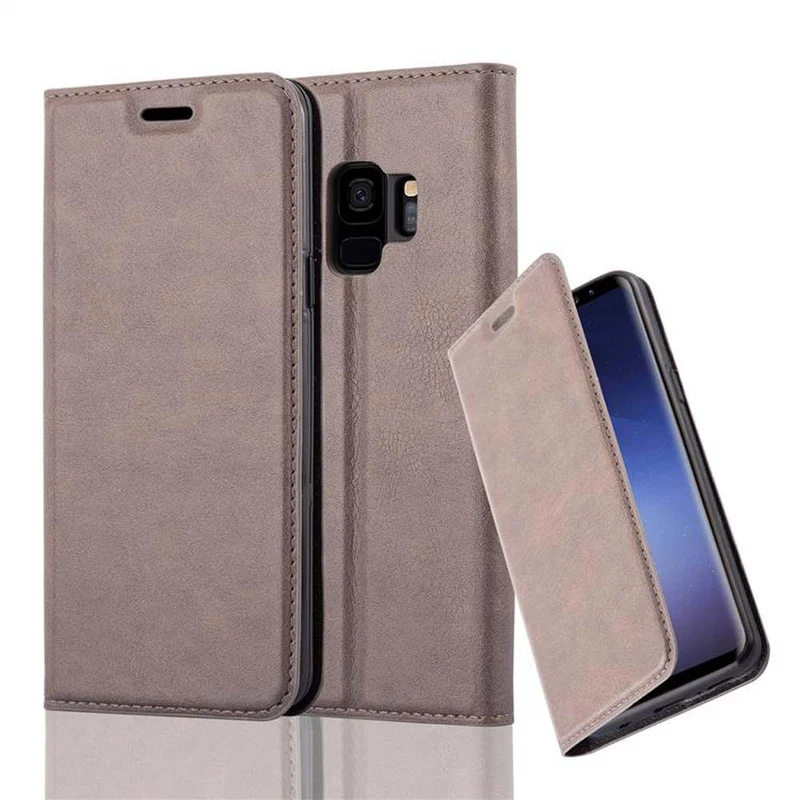 Cadorabo Hülle kompatibel mit Samsung Galaxy S9 Schutzhülle mit Magnetverschluss, Standfunktion und Kartenfach