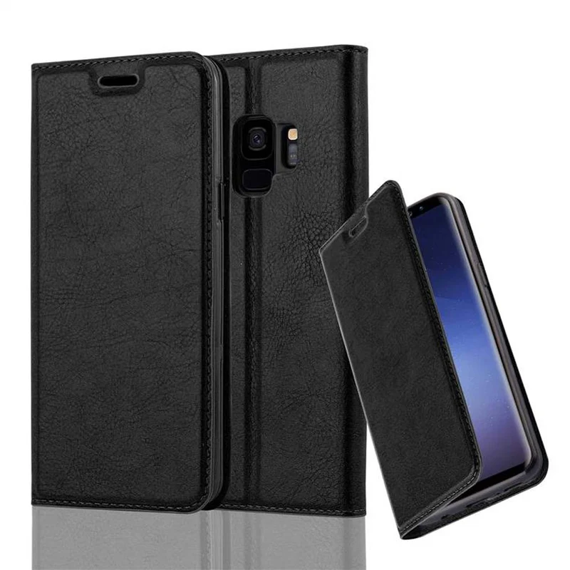 Cadorabo Hülle kompatibel mit Samsung Galaxy S9 Schutzhülle mit Magnetverschluss, Standfunktion und Kartenfach
