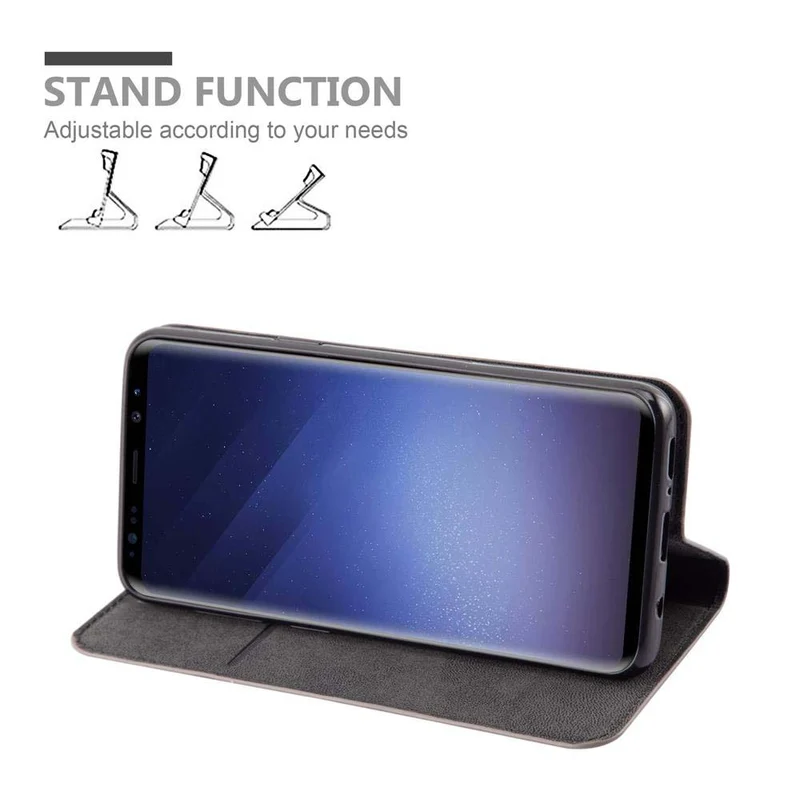Cadorabo Hülle kompatibel mit Samsung Galaxy S9 Schutzhülle mit Magnetverschluss, Standfunktion und Kartenfach
