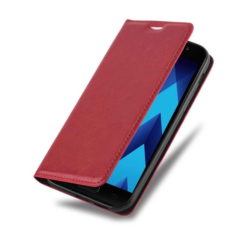 Cadorabo Hülle kompatibel mit Samsung Galaxy A7 2017 Schutzhülle mit Magnetverschluss, Standfunktion und Kartenfach