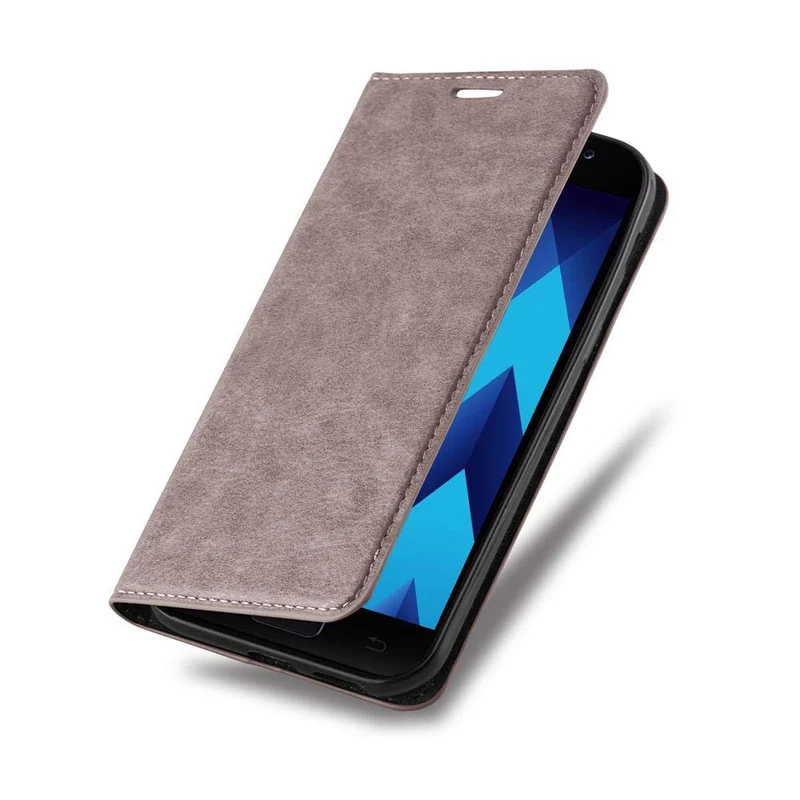 Cadorabo Hülle kompatibel mit Samsung Galaxy A7 2017 Schutzhülle mit Magnetverschluss, Standfunktion und Kartenfach