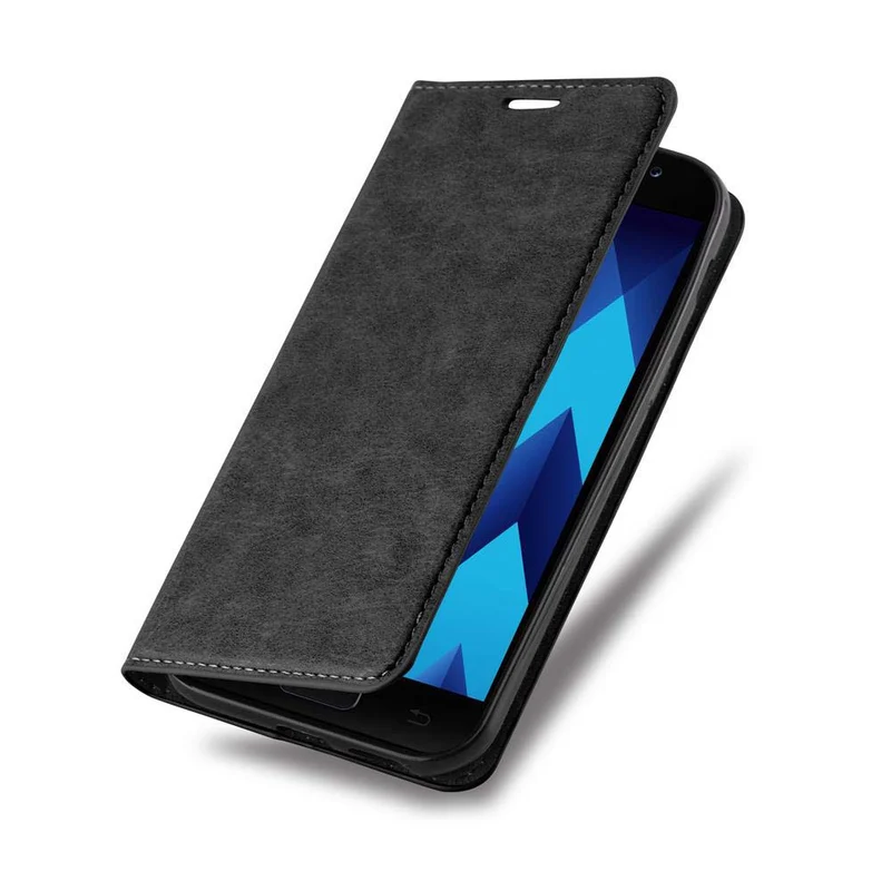 Cadorabo Hülle kompatibel mit Samsung Galaxy A7 2017 Schutzhülle mit Magnetverschluss, Standfunktion und Kartenfach