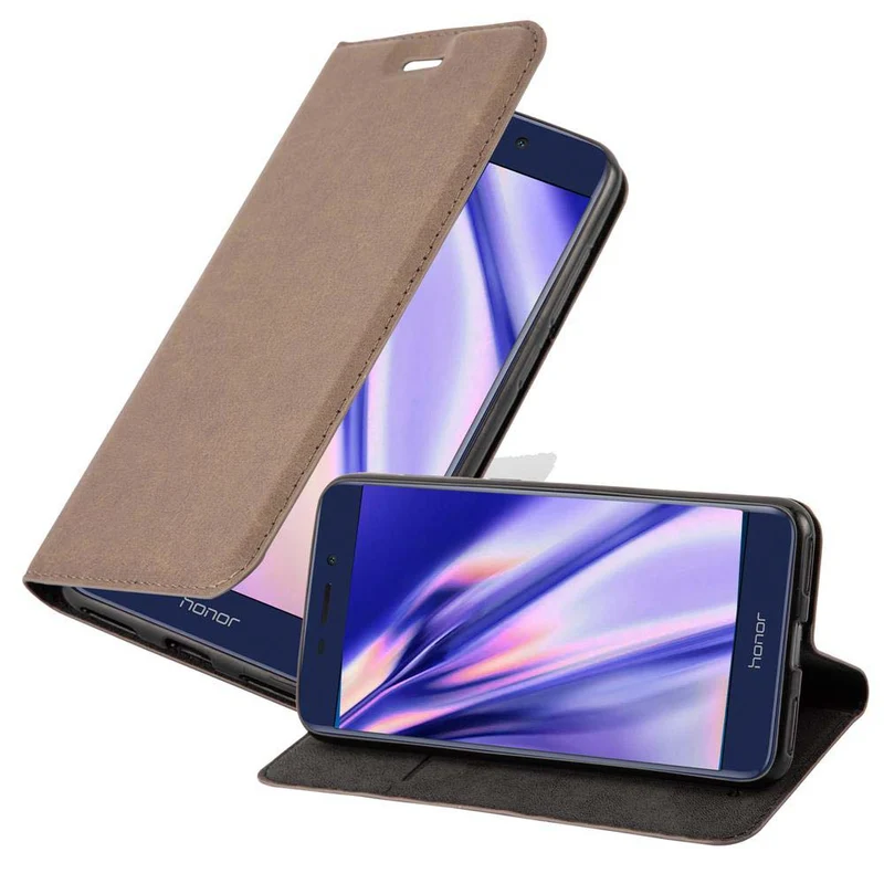Cadorabo Hülle kompatibel mit Honor 6C PRO Schutzhülle mit Magnetverschluss, Standfunktion und Kartenfach