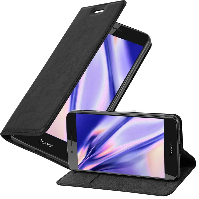 Cadorabo Hülle kompatibel mit Honor 6C Schutzhülle mit Magnetverschluss, Standfunktion und Kartenfach