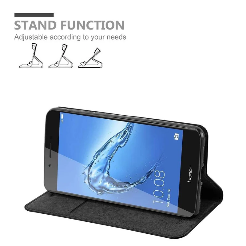 Cadorabo Hülle kompatibel mit Honor 6C Schutzhülle mit Magnetverschluss, Standfunktion und Kartenfach