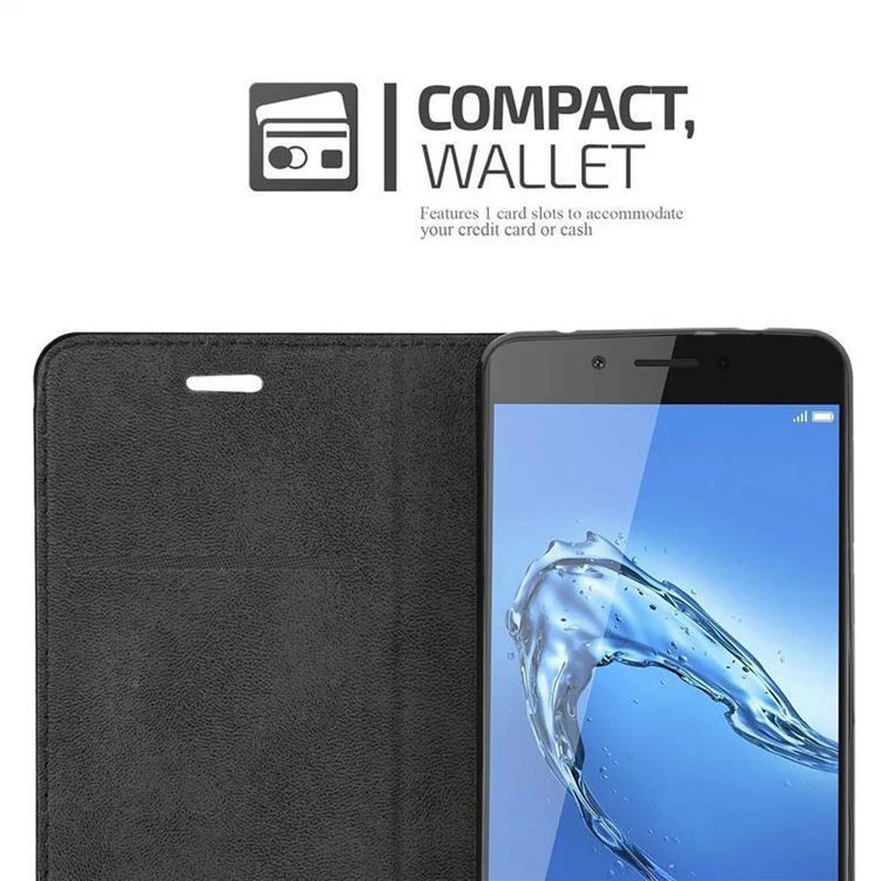 Cadorabo Hülle kompatibel mit Honor 6C Schutzhülle mit Magnetverschluss, Standfunktion und Kartenfach