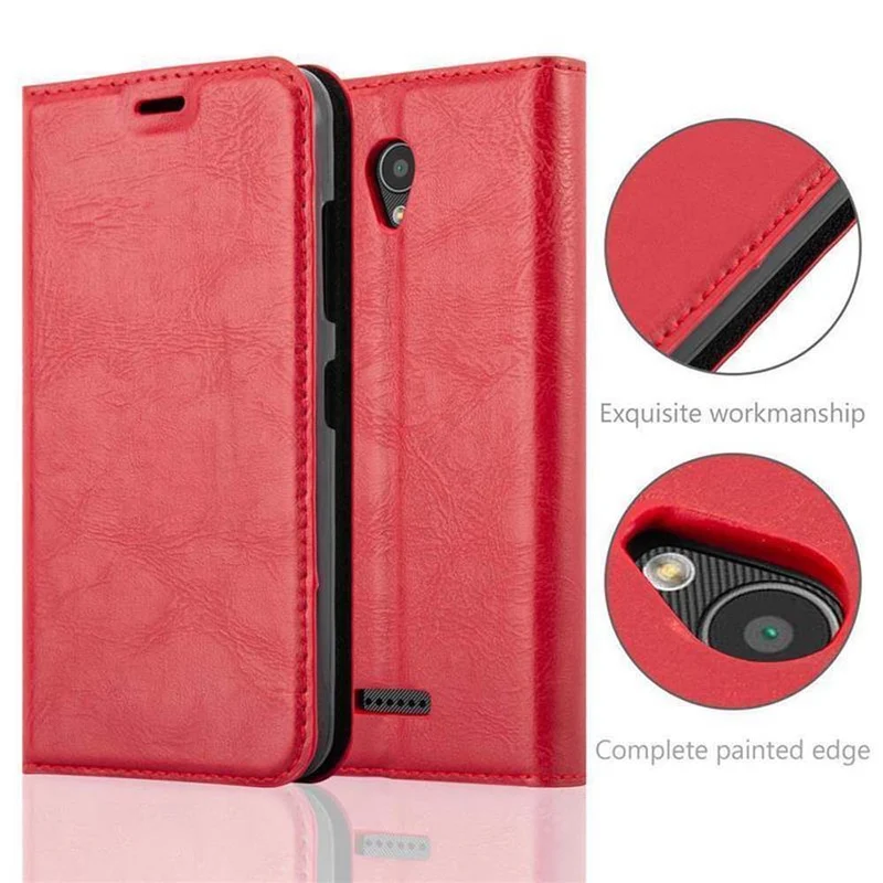 Cadorabo Hülle kompatibel mit Lenovo A PLUS Schutzhülle mit Magnetverschluss, Standfunktion und Kartenfach