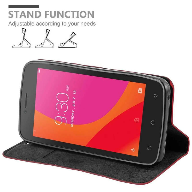 Cadorabo Hülle kompatibel mit Lenovo A PLUS Schutzhülle mit Magnetverschluss, Standfunktion und Kartenfach