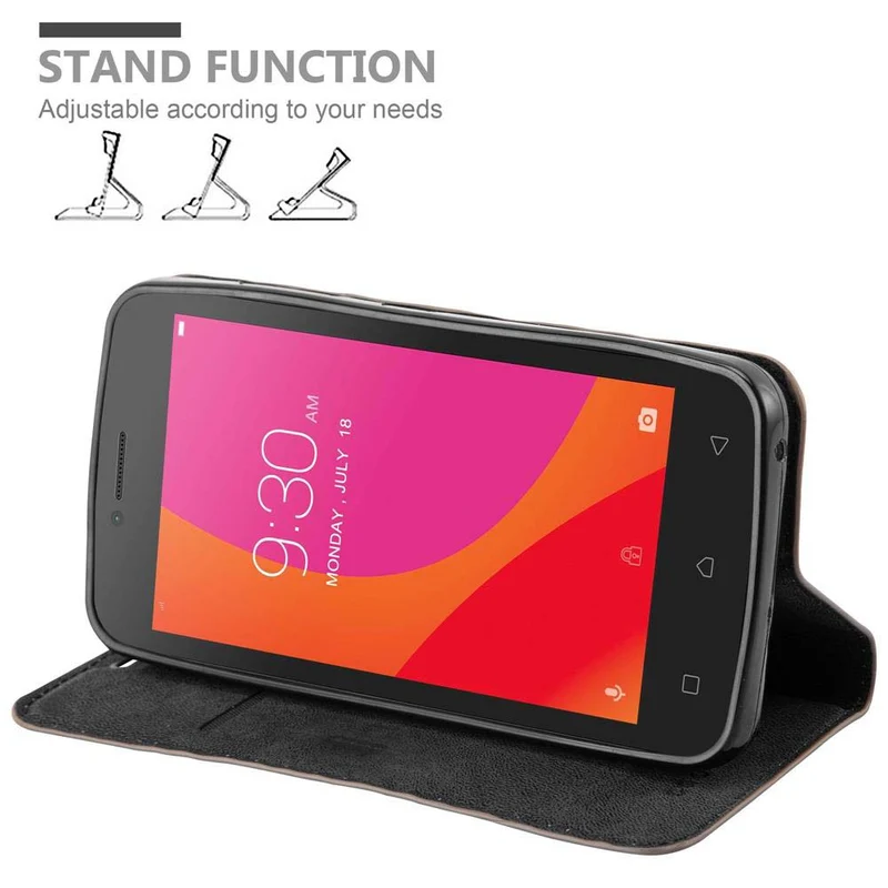 Cadorabo Hülle kompatibel mit Lenovo A PLUS Schutzhülle mit Magnetverschluss, Standfunktion und Kartenfach