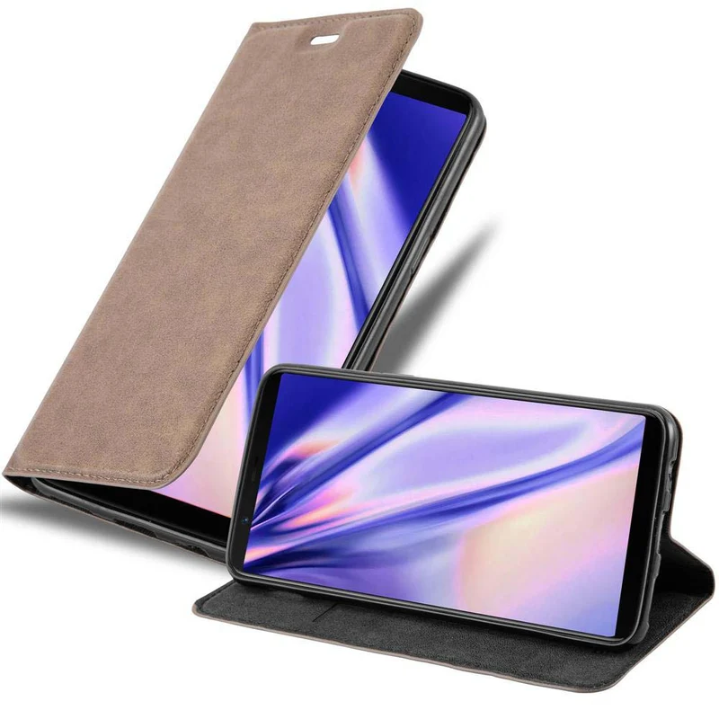 Cadorabo Hülle kompatibel mit OnePlus 5T Schutzhülle mit Magnetverschluss, Standfunktion und Kartenfach