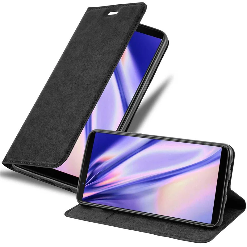Cadorabo Hülle kompatibel mit OnePlus 5T Schutzhülle mit Magnetverschluss, Standfunktion und Kartenfach