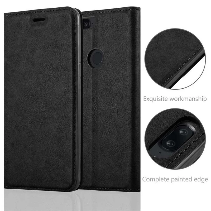 Cadorabo Hülle kompatibel mit OnePlus 5T Schutzhülle mit Magnetverschluss, Standfunktion und Kartenfach