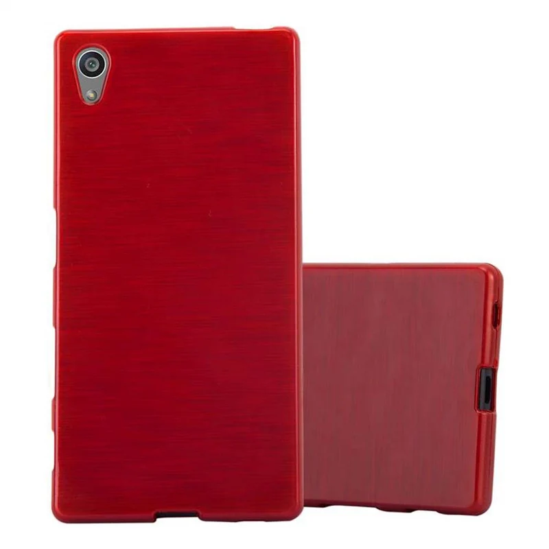 Cadorabo Hülle kompatibel mit Sony Xperia Z5 Schutzhülle aus flexiblem TPU Silikon im Brushed Design